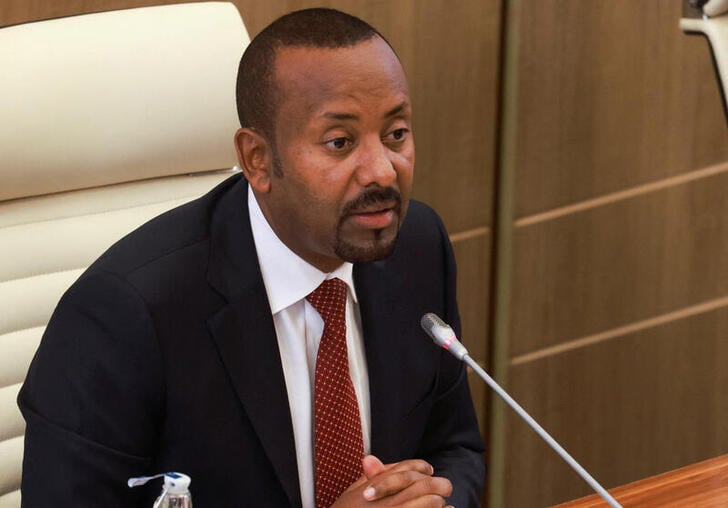 Ethiopian Prime Minister Abiy Ahmed in parliament during a session to approve the country’s 2024/25 budget, 4 July 2024.