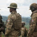 Members of the Congolese army on patrol in Lubero, North Kivu, October 2024.