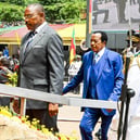 Cameroonian President Paul Biya (in a blue suit) during National Day celebrations in Yaoundé on 20 May 2026