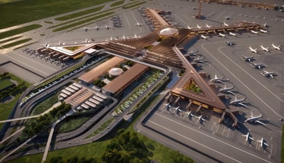 Architect’s drawing of the future Bishoftu International Airport.
