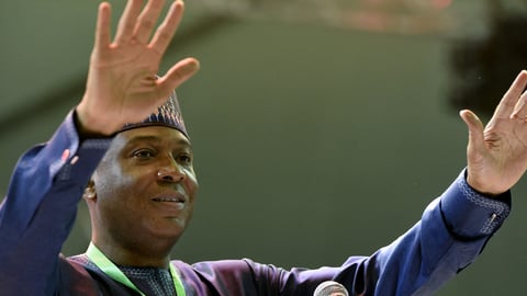 Presidential hopeful Bukola Saraki speaks during the opposition Peoples Democratic Party’s (PDP) primaries in Abuja, on 28 May 2022. Is he looking for a third attempt?