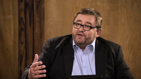 File photo of Kallie Kriel, CEO of Afriforum, speaking at an agriculture Expo in 2018.